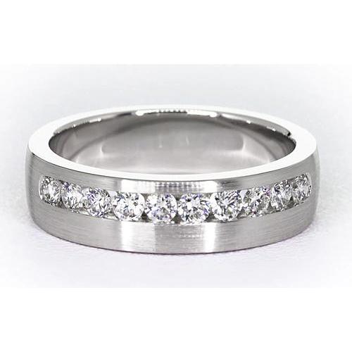 1.50 Carats Round Diamond Anniversary Band White Gold 14K Jewelry Band