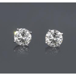 1.50 Carats Round Natural Earth Mined Diamond Stud Earring