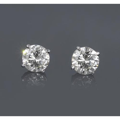 1.50 Carats Round Diamond Stud Earring Stud Earrings