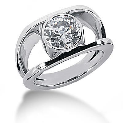 1.50 Carats Solitaire Diamond Anniversary Ring Split Shank Mens Ring