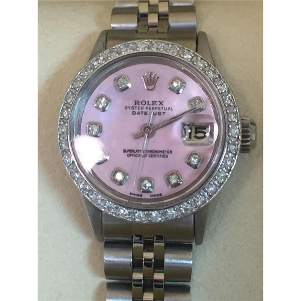 Watch Bezel Rolex Datejust Watch Mother Of Pearl Dial Diamond Bezel Ss
