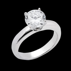 1.50 Carats Diamond Solitaire Wedding Ring Solid White Gold 14K