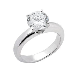 1.50 Carat Diamond Solitaire Engagement Ring 14K White Gold