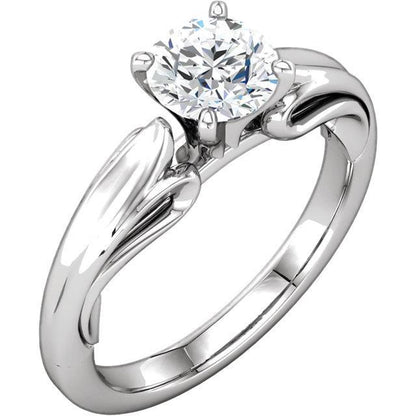 Round Brilliant Diamond Solitaire Ring Prong Setting Solitaire Ring
