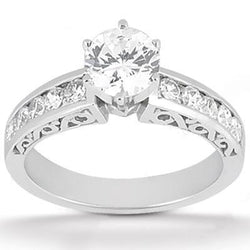 1.51 Carats Women Diamond Engagement Ring With Accents New