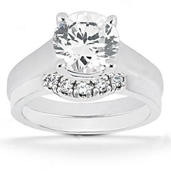 2 Ct. Diamonds Engagement Ring Set Ring White Gold 14K