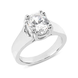 1.50 Ct. Oval Cut Diamond Solitaire Ring White Gold