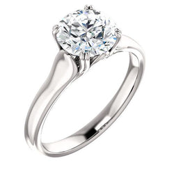 1.50 Ct Prong Setting Round Brilliant Natural Earth Mined Diamond Solitaire Ring
