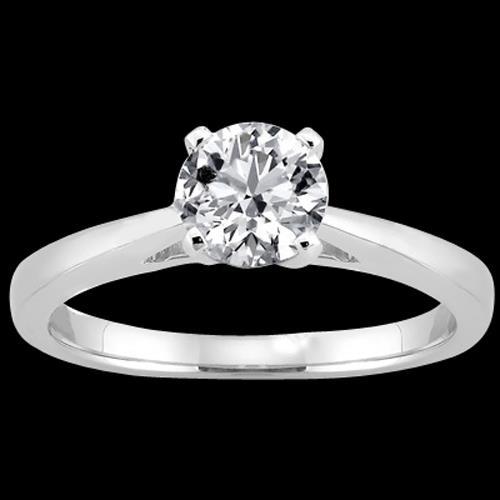 1.50 Ct Ring Gold H Si1Diamond Solitaire Ring Cathedral Setting Solitaire Ring
