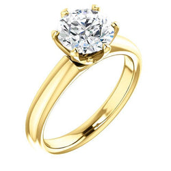 1.50 Ct. Round Brilliant Yellow Gold Solitaire Ring