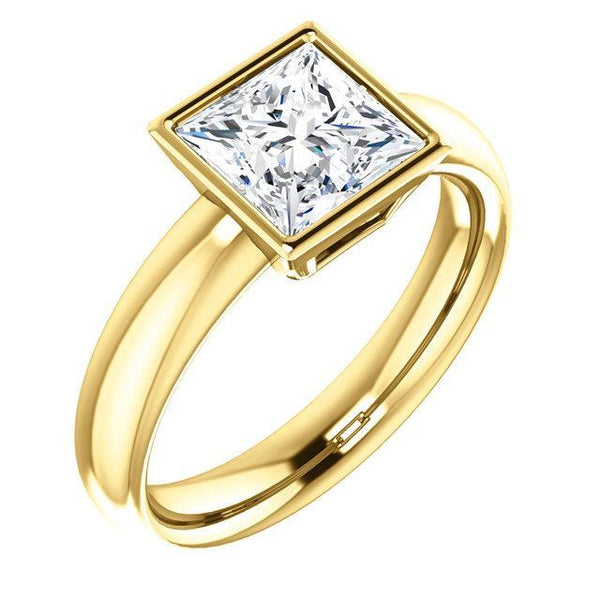 1.50 Ct. Sparkling Princess Diamond Solitaire Ring Solid Solitaire Ring