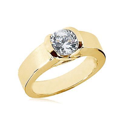 1.50 Ct.Engagement Ring Beautiful Diamond Yellow Gold Mens Ring