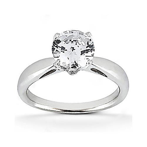 New  Cut High Quality Sparkling Unique Solitaire White Gold Diamond Ring 