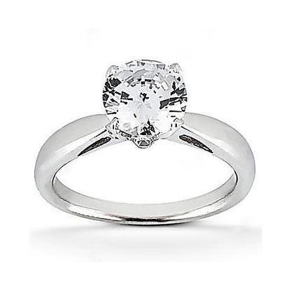 New  Cut High Quality Sparkling Unique Solitaire White Gold Diamond Ring 
