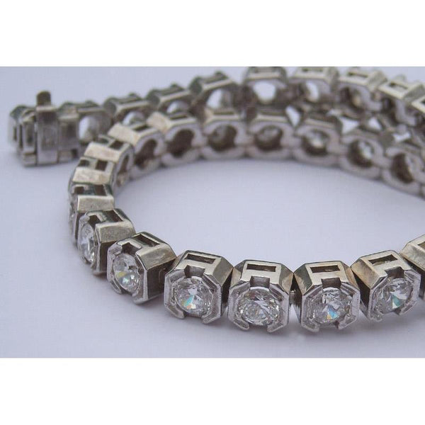 15.85 Carats Vs Diamond Half Bezel New Tennis Bracelet Tennis Bracelet