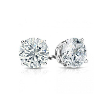 1.60 Carat Diamond Stud Earring Gold Solid White Gold 14K Stud Earrings