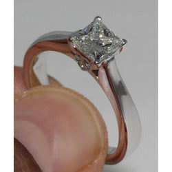 1.60 Carat Princess Cut Diamond Engagement Ring White Gold
