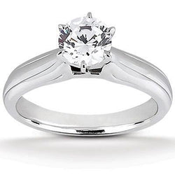 1.60 Carat Solitaire Round Cut Diamond Wedding Ring White Gold 14K