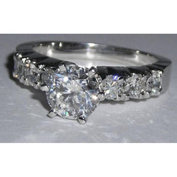 1.61 Ct Natural Earth Mined Diamond Engagement Ring White Gold