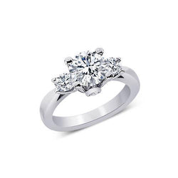 1.61 Carat Round Diamonds 3 Stone Style Engagement Ring Jewelry