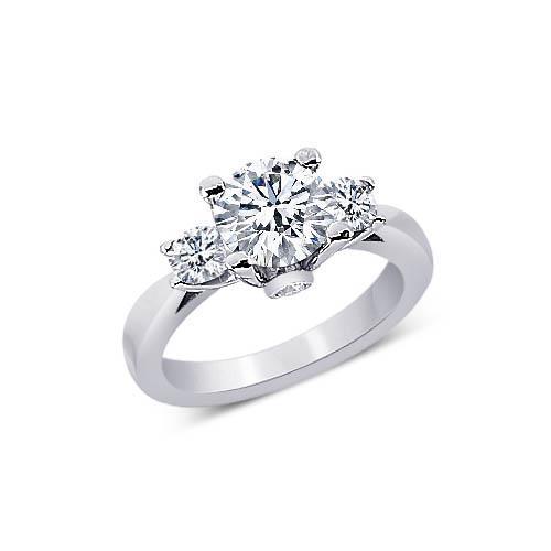 1.61 Carat Round Diamonds 3 Stone Style Engagement Ring Jewelry Three Stone Ring