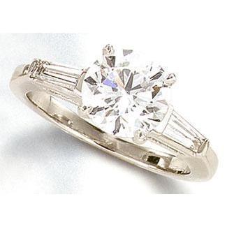 1.61 Ct. Diamonds Engagement Ring Jewelry Three Stone Gold Three Stone Ring
