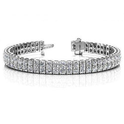 16.20 Carats Round Cut Double Lab Grown Diamonds Tennis Bracelet White Gold