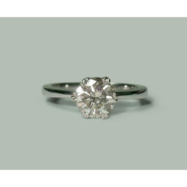 1.50 Carat Diamond Ring Solitaire Round White Gold 14K Jewelry 