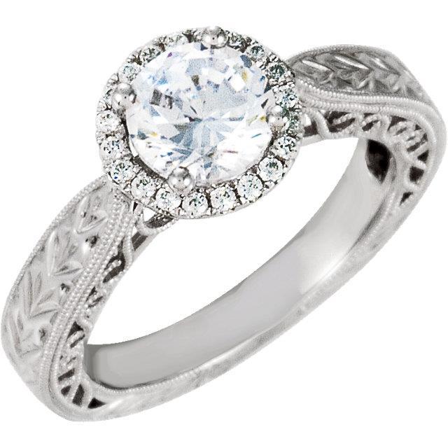 1.66 Carat Round Brilliant Diamonds Halo Ring Halo Ring