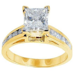1.75 Ct. Princess Cut Diamond Anniversary Yellow Gold Ring
