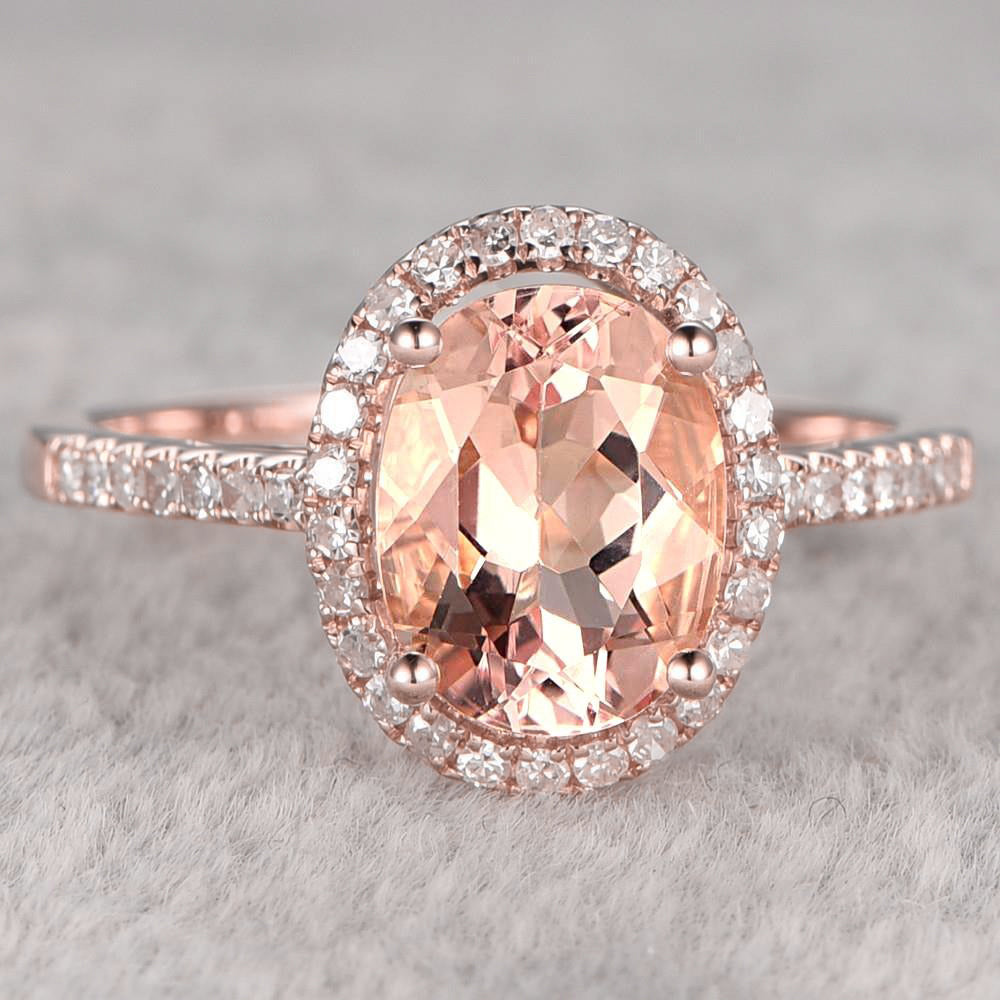 White Gold 10 Ct. Cushion Sapphire And Round Diamonds Ring Morganite And Diamonds Anniversary Ring  Rose Gold  