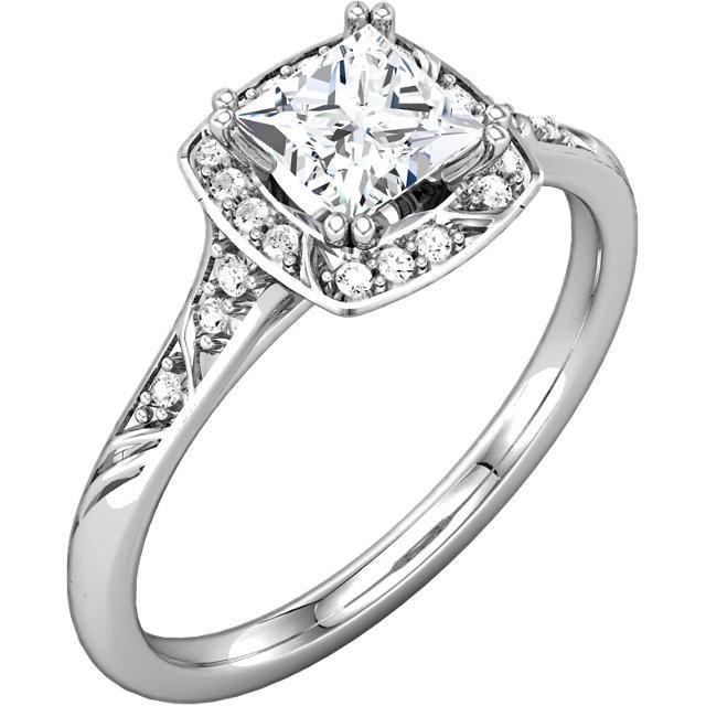 Princess Diamond Engagement Anniversary Ring Carat White Gold 