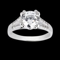 1.75 Carat Diamond Engagement Ring With Accents White Gold 14K