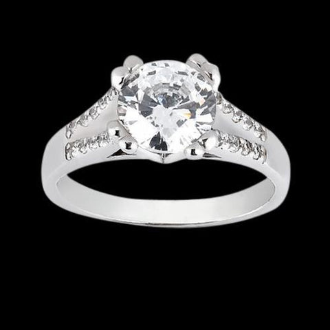 Diamonds Engagement Ring Solitaire With Accents Gold Solitaire with Accents