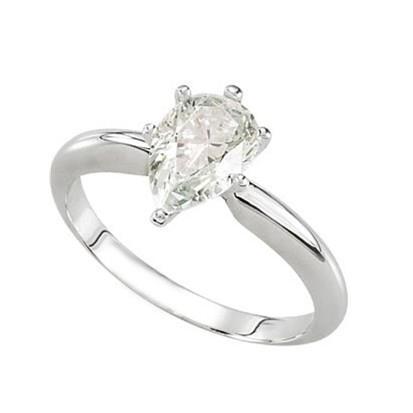 Sparkling Unique Lady’s Solitaire White Gold Diamond Ring 