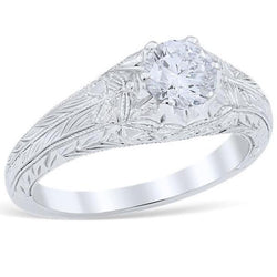 1.75 Carat Solitaire Diamond Antique Style Engagement Ring