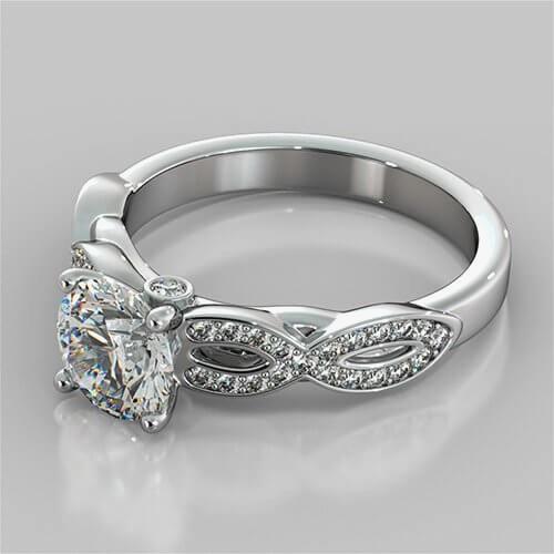 1.75 Carats Diamond Anniversary Ring 14K White Gold