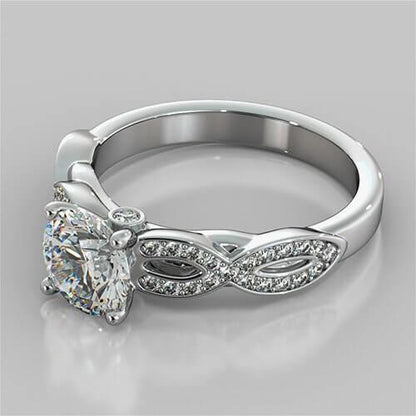 1.75 Carats Diamond Anniversary Ring 14K White Gold