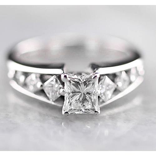 1.75 Carats Princess Diamond Engagement Ring
