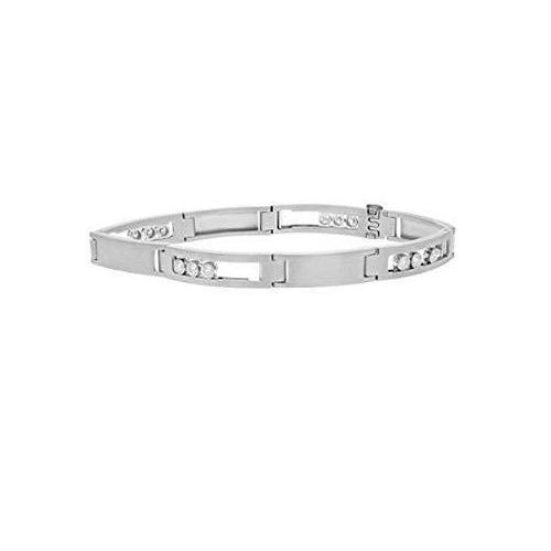 1.75 Carats Round Cut Diamond Men Bracelet White Gold 14K Mens Bracelet
