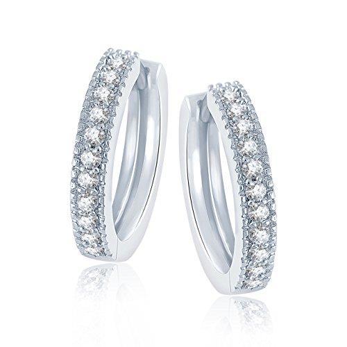 1.75 Ct Brilliant Cut Diamond Lady Hoop Earrings Hoop Earrings