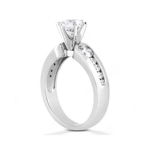 1.75 Ct. Diamonds Three Stone Ring Engagement Gold Ring Three Stone Ring
