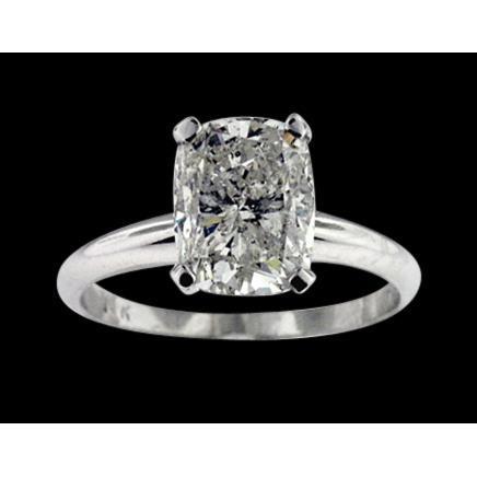 1.75 Ct. Cushion Diamond Solitaire Ring White Gold