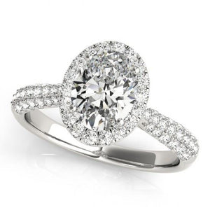 1.75 Cts. Halo Diamond Engagement Ring White Gold 14K Jewelry Men Women Halo Ring