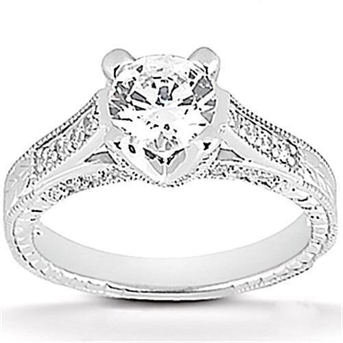 1.77 Ct. Diamond Engagement Ring  Set F Vs1 Diamonds White Gold 14K Engagement Ring Set