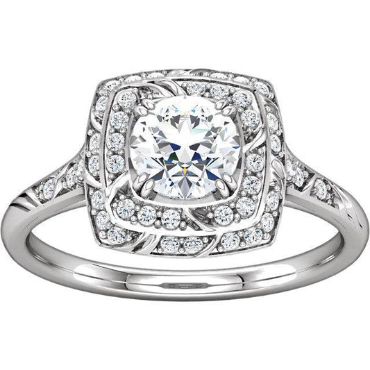 natural round diamond 1.80ct ring front view
