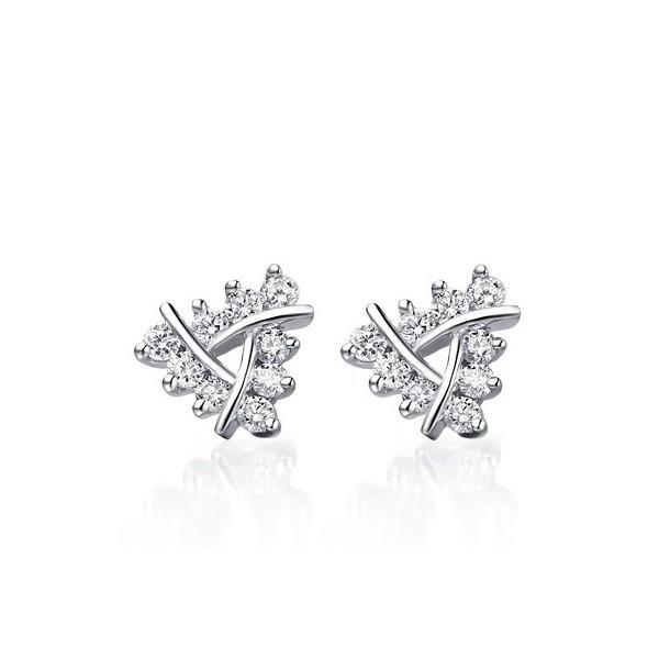 1.8 Ct Round Diamond Ladies 14K White Gold Earring Earrings