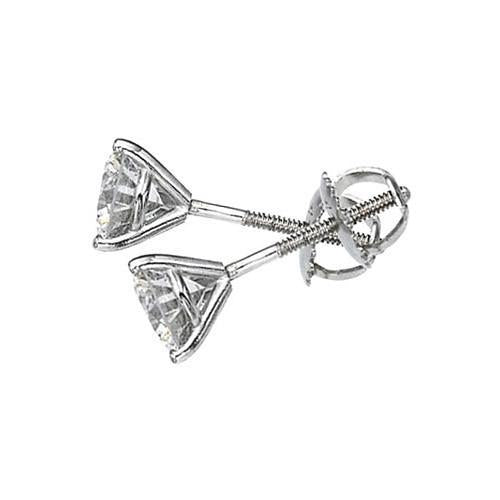 1.80 Ct. Diamond Studs Platinum Martini Customized Stud Earrings