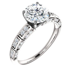 1.81 Ct Round Brilliant Diamond Wedding Ring White Gold 14K