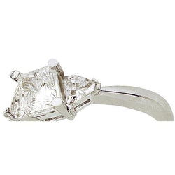 1.81 Ct Three Stone Diamond Princess Cut Engagement Ring
